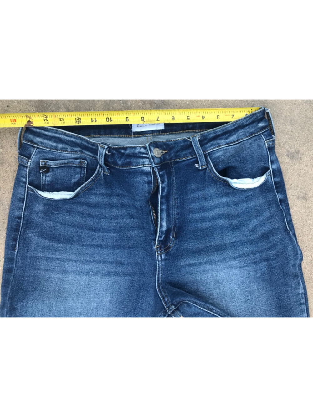 Carlin KanCan Blue Denim Jeans 15/31 Medium Wash Lite Fade on Thighs and Butt - Picture 8 of 11